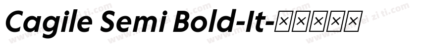 Cagile Semi Bold-It字体转换